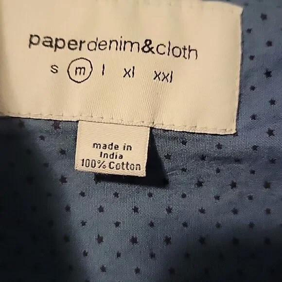Paper, Denim and Cloth Men’s Shirt M Short Sleeves Button-up ⁹ - Picture 4 of 6